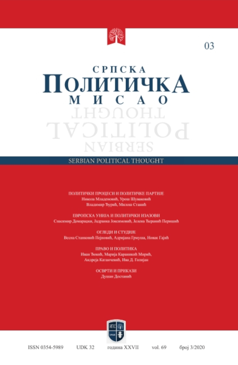 СРПСКА ПОЛИТИЧКА МИСАО 3/2020